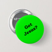 Badge Rond 5 Cm "A obtenu Jésus ?" bouton (Devant & derrière)
