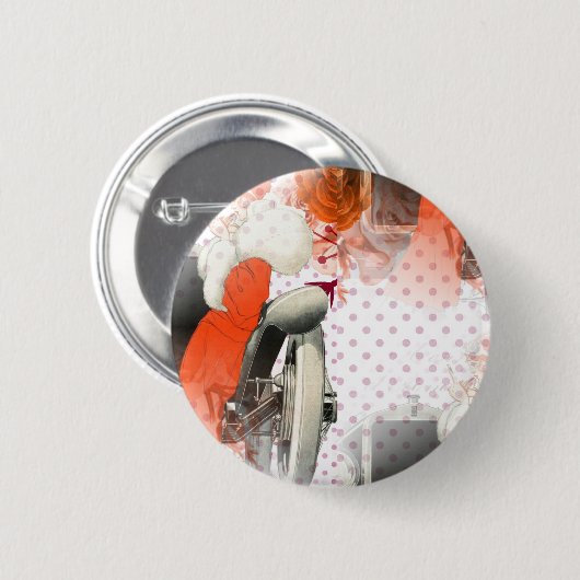Badge Rond 5 Cm à petits pois (Devant & derrière)