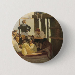 Badge Rond 5 Cm À Queen's Ferry par NC Wyeth, Pirates Vintage