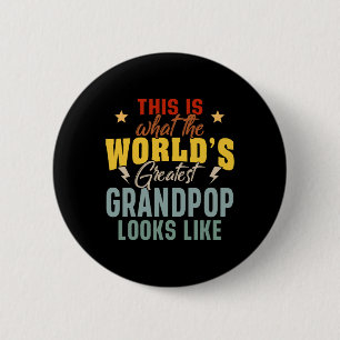 Badge Rond 5 Cm À quoi ressemble le meilleur grand-père du monde p