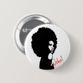 Badge Rond 5 Cm A réveillé le bouton (Devant & derrière)