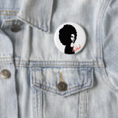 Badge Rond 5 Cm A réveillé le bouton (En situation)