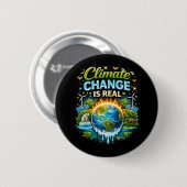 Badge Rond 5 Cm A Warming World (Devant & derrière)