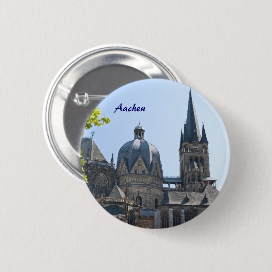 Badge Rond 5 Cm Aachen (Devant & derrière)