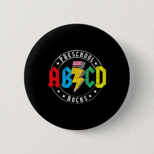 Badge Rond 5 Cm Abcd Maternelle Rocke 1er Jour Pré-maternelle Ense