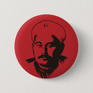 Badge Rond 5 Cm Abd el-Krim Leader Icon Style Abdelkarim
