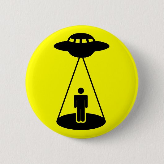 Badge Rond 5 Cm Abduction d'UFO (Devant)