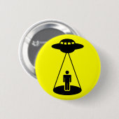 Badge Rond 5 Cm Abduction d'UFO (Devant & derrière)