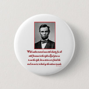 Badge Rond 5 Cm Abe-Malice-toward-none