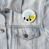 Badge Rond 5 Cm Abee mignonne (En situation)
