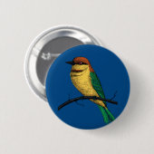 Badge Rond 5 Cm Abeille (Devant & derrière)