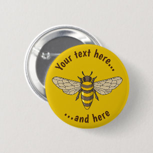 Badge Rond 5 Cm abeille