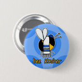 Badge Rond 5 Cm abeille cachère (Devant & derrière)