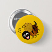 Badge Rond 5 Cm Abeille dans le noir (Devant & derrière)