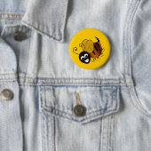 Badge Rond 5 Cm Abeille dans le noir (En situation)