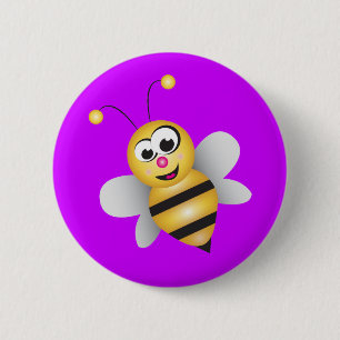 Badge Rond 5 Cm Abeille de bande dessinée