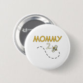 Badge Rond 5 Cm Abeille de la maman 2 (Devant & derrière)
