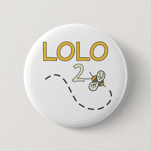 Badge Rond 5 Cm Abeille de Lolo 2 (Devant)