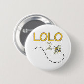 Badge Rond 5 Cm Abeille de Lolo 2 (Devant & derrière)
