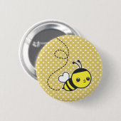 Badge Rond 5 Cm Abeille de miel (Devant & derrière)