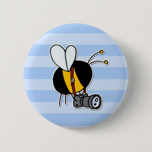 Badge Rond 5 Cm abeille de travailleur - photographe