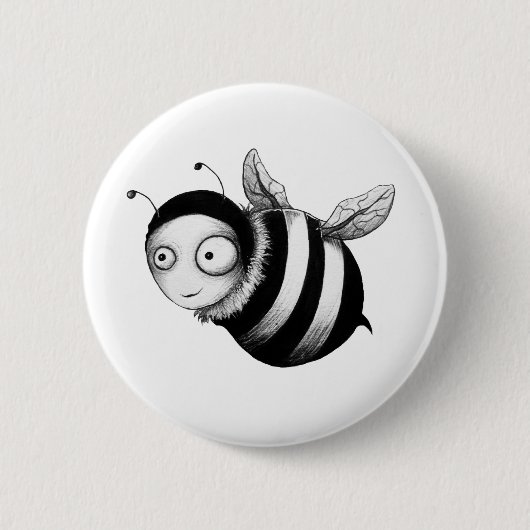Badge Rond 5 Cm Abeille folle (Devant)