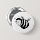 Badge Rond 5 Cm Abeille folle (Devant & derrière)