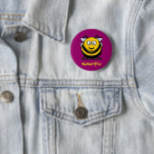 Badge Rond 5 Cm Abeille heureuse (En situation)