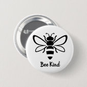Badge Rond 5 Cm Abeille illustrée (Devant & derrière)