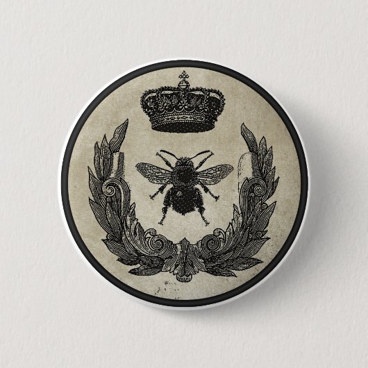 Badge Rond 5 Cm Abeille impériale (Devant)