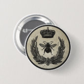 Badge Rond 5 Cm Abeille impériale (Devant & derrière)