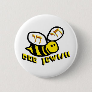 Badge Rond 5 Cm Abeille juive