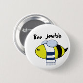 Badge Rond 5 Cm "Abeille juive " (Devant & derrière)