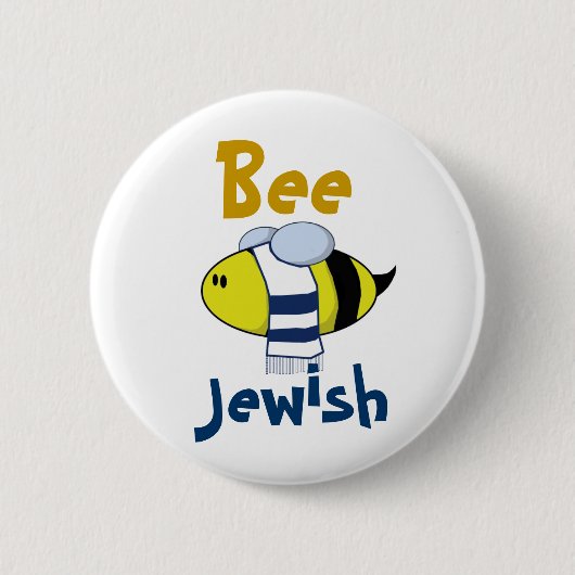 Badge Rond 5 Cm "Abeille juive " (Devant)