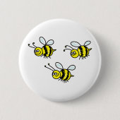 Badge Rond 5 Cm abeilles (Devant)