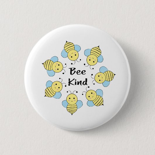 Badge Rond 5 Cm Abeilles (Devant)