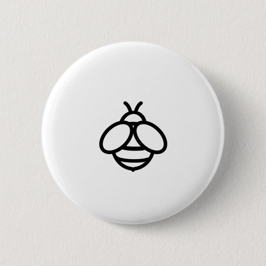 Badge Rond 5 Cm abeilles bee bee bumblebee insecte mignon (Devant)