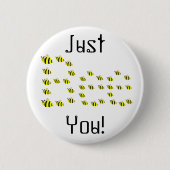 Badge Rond 5 Cm Abeilles jaunes (Devant)