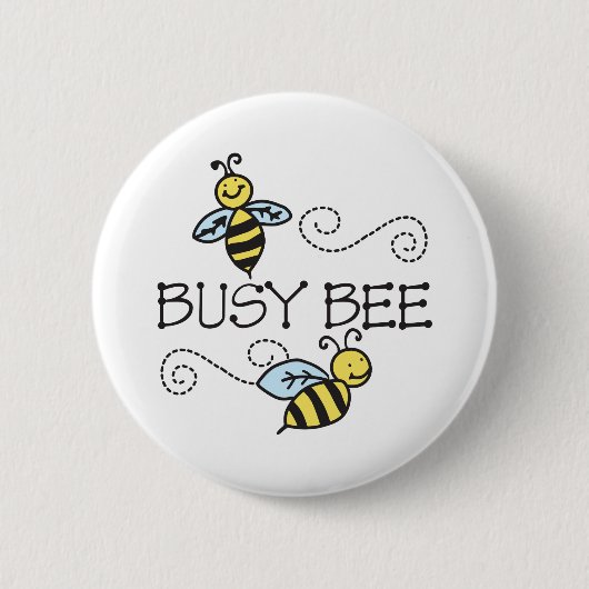 Badge Rond 5 Cm Abeilles occupées (Devant)