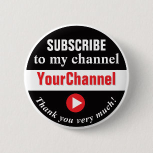 Badge Rond 5 Cm Abonnez-vous à ma chaîne