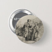 Badge Rond 5 Cm Abraham et Isaac (Devant & derrière)