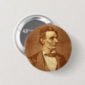 Badge Rond 5 Cm Abraham Lincoln (Devant & derrière)