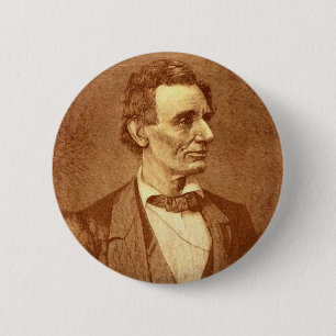 Badge Rond 5 Cm Abraham Lincoln