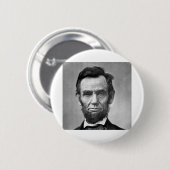 Badge Rond 5 Cm Abraham Lincoln (Devant & derrière)