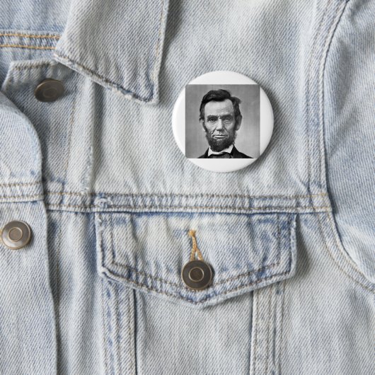 Badge Rond 5 Cm Abraham Lincoln (En situation)
