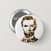 Badge Rond 5 Cm Abraham Lincoln (Devant & derrière)