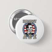 Badge Rond 5 Cm Abraham Lincoln (Devant & derrière)