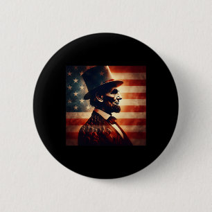 Badge Rond 5 Cm Abraham Lincoln 4 juillet Jour de l'Indépendance A