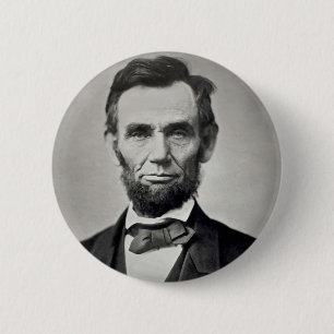 Badge Rond 5 Cm Abraham Lincoln Gettysburg Portrait