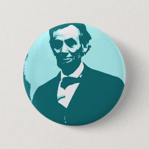 Badge Rond 5 Cm Abraham Lincoln Pop Art